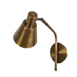 Wandlamp Sivani MR-663, goud antiek, metaal, Ø 15 cm