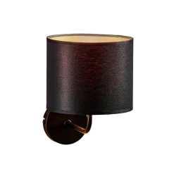 Wandlamp Soho cilindrisch zwart/goud