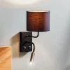 Wandlamp Soho cilindrisch leeslampje zwart/goud