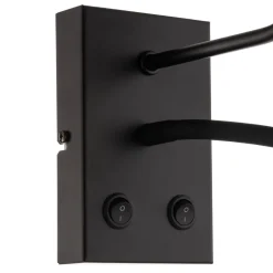 Wandlamp Soho cilindrisch leeslampje zwart/goud