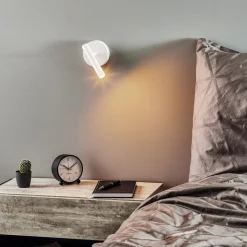 Wandlamp Sopel hoogte 15 cm, wit