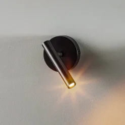 Wandlamp Sopel hoogte 15 cm, zwart