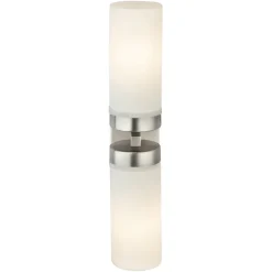 Wandlamp Space, nikkel, 2-lamps, IP44