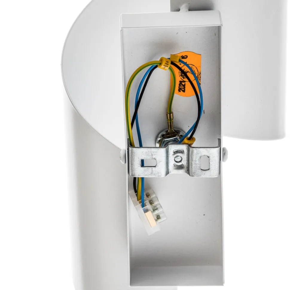 Wandlamp Spiner wit, hoogte 30 cm, staal