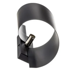 Wandlamp Spiner zwart, hoogte 30 cm, staal