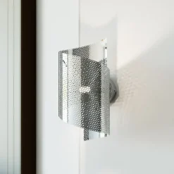 Wandlamp Spiral, chroomkleurig, metaal, G9, 29 cm hoog