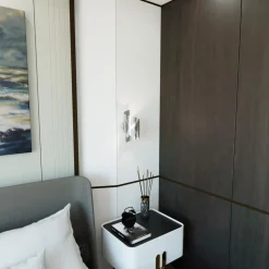 Wandlamp Spiral, chroomkleurig, metaal, G9, 29 cm hoog