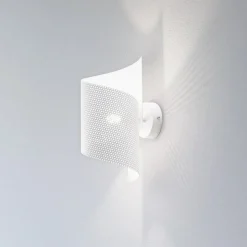 Wandlamp Spiral, wit, metaal, G9, 29 cm hoog