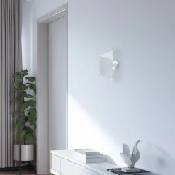 Wandlamp Spiral, wit, metaal, G9, 29 cm hoog