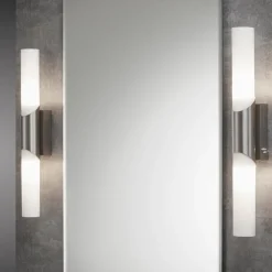 Wandlamp Splash, 2-lamps, mat nikkel