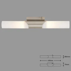 Wandlamp Splash, 2-lamps, mat nikkel