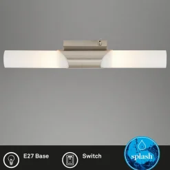 Wandlamp Splash, 2-lamps, mat nikkel