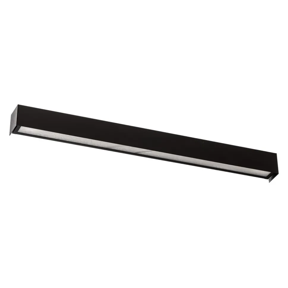 Wandlamp Straight L, 122 cm, zwart