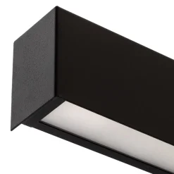 Wandlamp Straight L, 122 cm, zwart