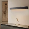 Wandlamp Straight M, 92 cm, zwart