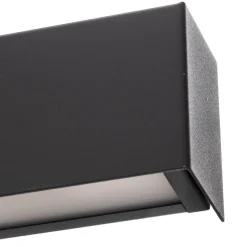 Wandlamp Straight M, 92 cm, zwart