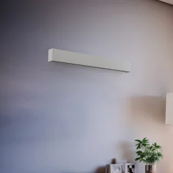 Wandlamp Straight S, 62 cm, wit