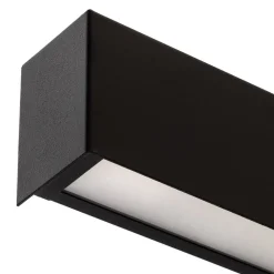Wandlamp Straight S, 62 cm, zwart