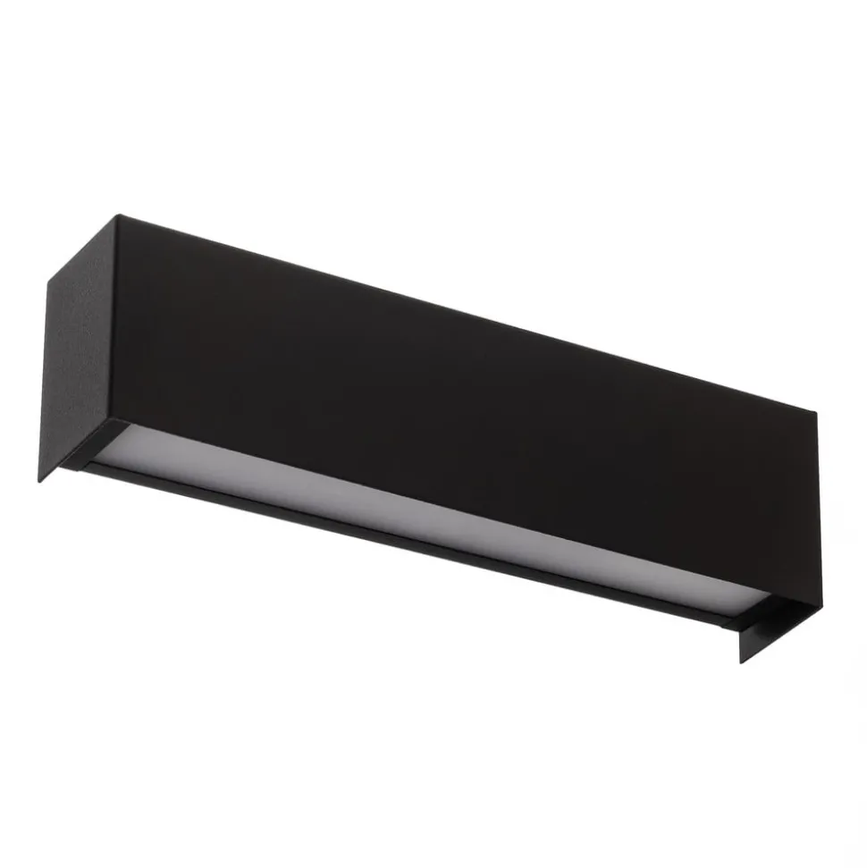 Wandlamp Straight XS, breedte 26 cm, zwart