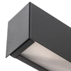 Wandlamp Straight XS, breedte 26 cm, zwart