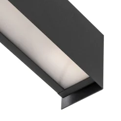 Wandlamp Straight XS, breedte 26 cm, zwart