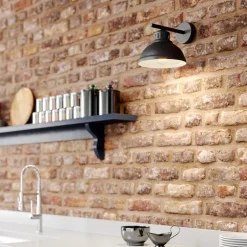 Wandlamp Sven, zwart, metaal, 1-lamp