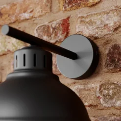 Wandlamp Sven, zwart, metaal, 1-lamp