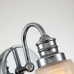 Wandlamp Swell IP44, 1-lamp, gepolijst chroom