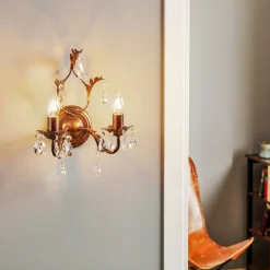 Wandlamp Teresa als luster, 2-lamps