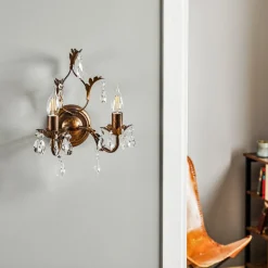 Wandlamp Teresa als luster, 2-lamps