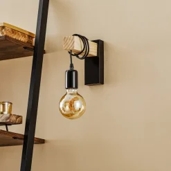 Wandlamp Townshend met houten element