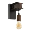 Wandlamp Townshend van staal, bruin