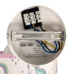 Wandlamp Unicorn, wit, met eenhoornmotief