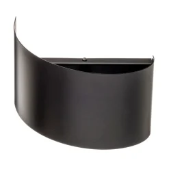 Wandlamp Vero van gelakt staal, zwart