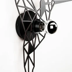 Wandlamp W-053 Lasercut, zwart vogelontwerp