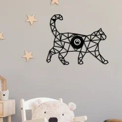 Wandlamp W-041, lasergesneden, ontwerp zwarte kat