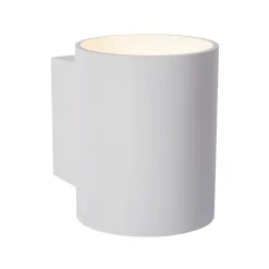 Wandlamp Xera, wit, Ø 8 cm, downlight, aluminium