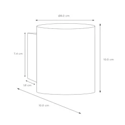 Wandlamp Xera, wit, Ø 8 cm, downlight, aluminium