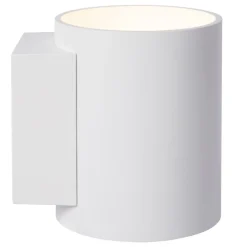 Wandlamp Xera, wit, Ø 8 cm, downlight, aluminium