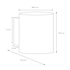 Wandlamp Xera, zwart, Ø 8 cm, downlight, aluminium