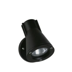 Wandspot 639, zwart, draaibaar en zwenkbaar