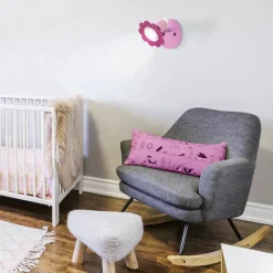 Wandspot bloem, roze, 1-lamp