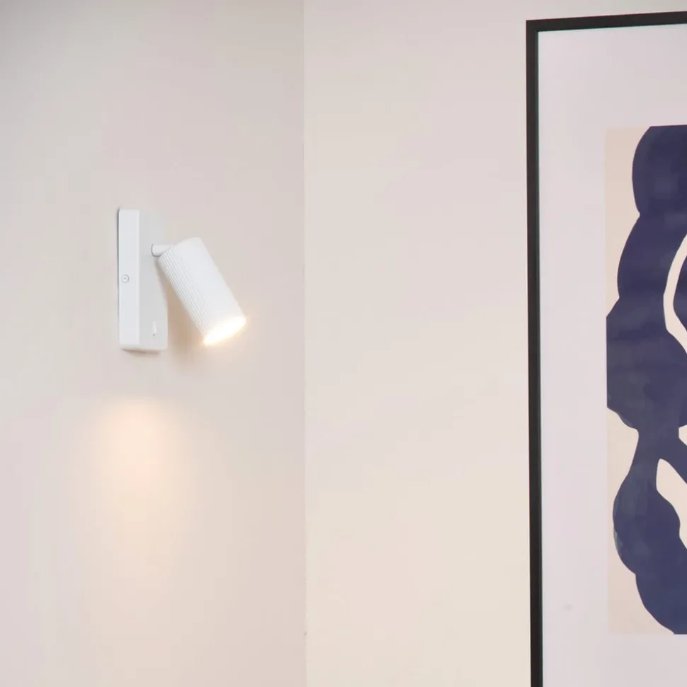 Wandspot Clubs, 1-lamp, wit