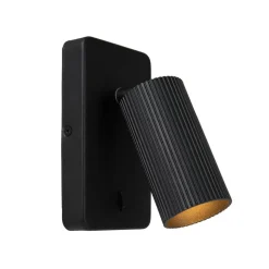 Wandspot Clubs, 1-lamp, zwart