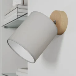 Wandspot Corralee, grijs, 1-lamp