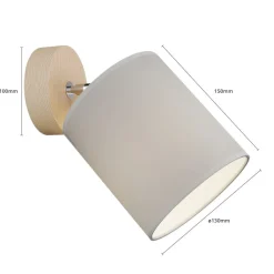 Wandspot Corralee, grijs, 1-lamp