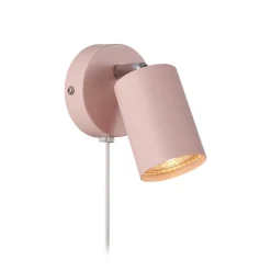 Wandspot Explore met kabel en stekker, GU10, rosé