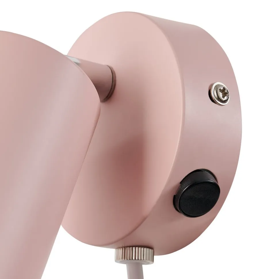 Wandspot Explore met kabel en stekker, GU10, rosé