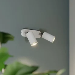 Wandspot Eye Spot 2-lamps, wit