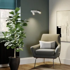 Wandspot Eye Spot 2-lamps, wit